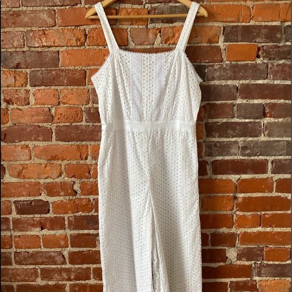 Banana Republic Other - Banana Republic white eyelet midi jumpsuit